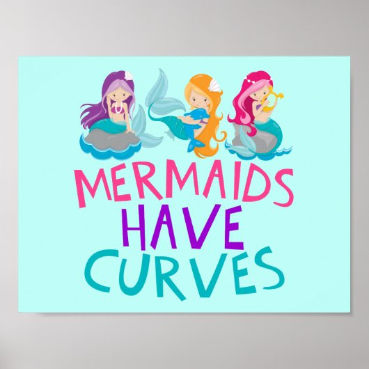 Poster Mermaids Have Curves (Devant)