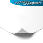Poster Mérou - Cœurs bleus, disposés verticalement |  (Coin)