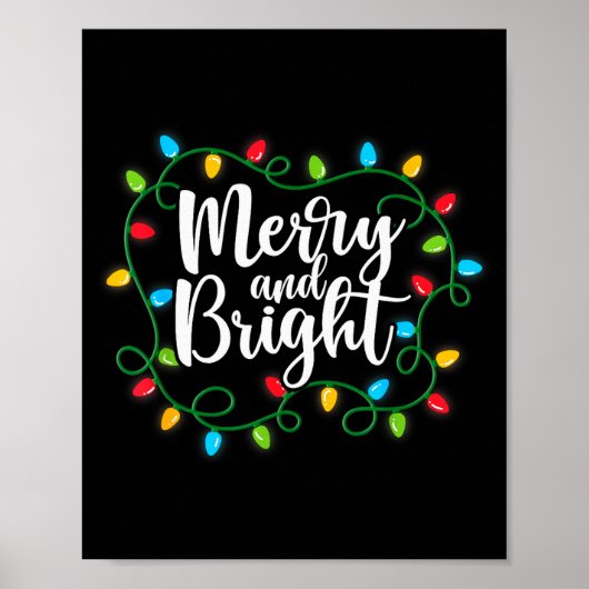 Poster Merry And Bright Funny Family Matching Christmas O (Devant)