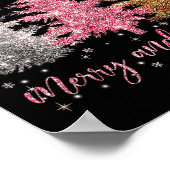 Poster Merry And Bright Santa Christmas Tree Lights Pajam (Coin)