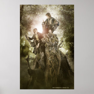 Poster Merry and Peregrin on Treebeard