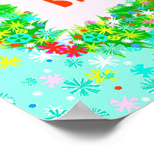 Poster Merry & Bright Wreath (Coin)