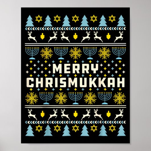 Poster Merry Chrismukkah Happy Hanukkah Jew Ugly Christma (Devant)