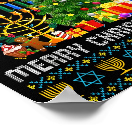 Poster Merry Chrismukkah Happy Hanukkah Ugly Sweater Fami (Coin)