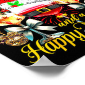 Poster Merry Christmas And A Happy New Year Firework Wine (Coin)
