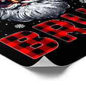 Poster Merry Christmas Bruh Red Plaid Funny Santa Claus M (Coin)
