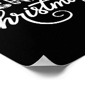 Poster Merry Christmas Buffalo Black And White (Coin)