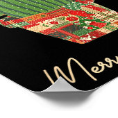 Poster Merry Christmas Cactus Patchwork Quilt (Coin)