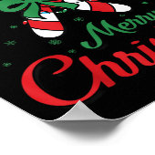 Poster Merry Christmas Candy Cane Xmas Lights Toddlers Me (Coin)