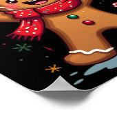 Poster Merry Christmas Cute Gingerbread Man Holiday Festi (Coin)