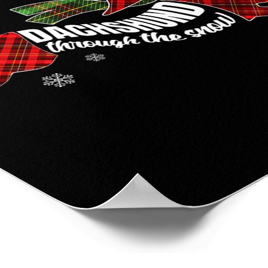 Poster Merry Christmas Dachshund Dog Through The Snow Pla (Coin)