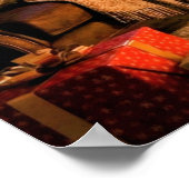 Poster Merry Christmas Decorative Artwork with Kitten #2 (Coin)