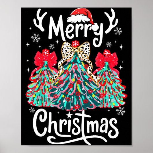 Poster Merry Christmas Family Funny Christmas Tree Women (Devant)