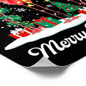 Poster Merry Christmas Flamingo Santa Hat Christmas Light (Coin)