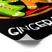 Poster Merry Christmas Ginger-dead Man Cookie Zombie Xmas (Coin)