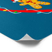 Poster Merry Christmas Gingerbread Couple Xmas Pajamas Ma (Coin)