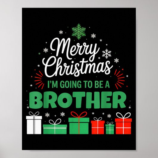 Poster Merry Christmas I'm Going To Be An Brother Pregnan (Devant)