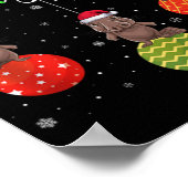 Poster Merry Christmas Lights Santa Hat Platypus Ugly Xma (Coin)