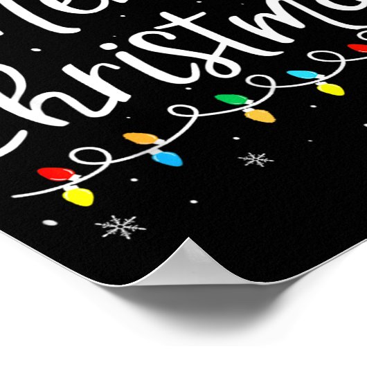 Poster Merry Christmas Lights Santa Hat Xmas Family Match (Coin)