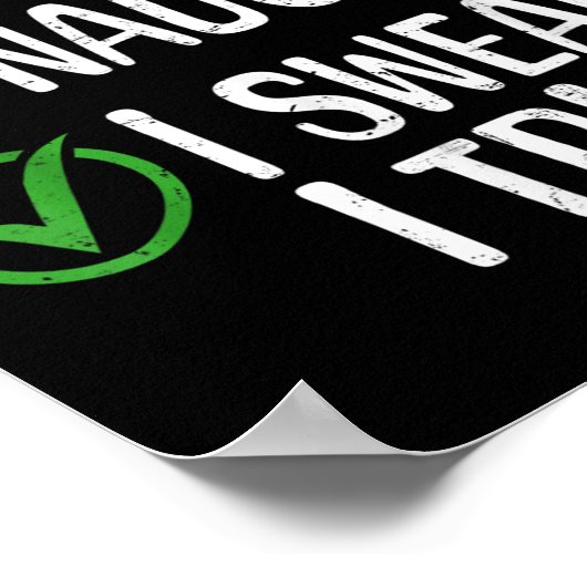 Poster Merry Christmas Nice Naughty I Swear I Tried Xmas (Coin)