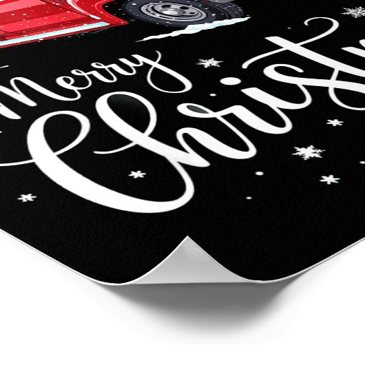 Poster Merry Christmas Red Truck Family Matching Christma (Coin)