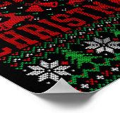 Poster Merry Christmas Reindeer Snowflake Ugly Christmas  (Coin)