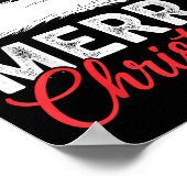 Poster Merry Christmas Shirt Santa Hat Buffalo Plaid Men (Coin)