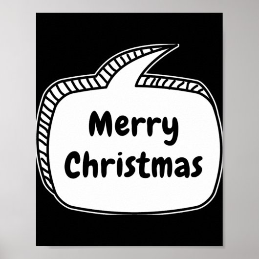 Poster Merry Christmas Speech Bubble Toddler T Shirt (Devant)