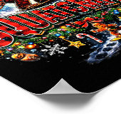 Poster Merry Christmas Squatchmas Funny Bigfoot Snowboard (Coin)