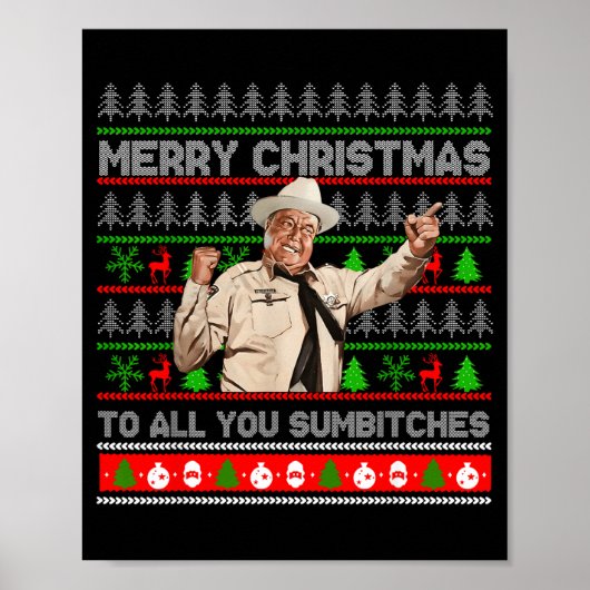 Poster Merry Christmas To All You Sumes Ugly Sweater Retr (Devant)
