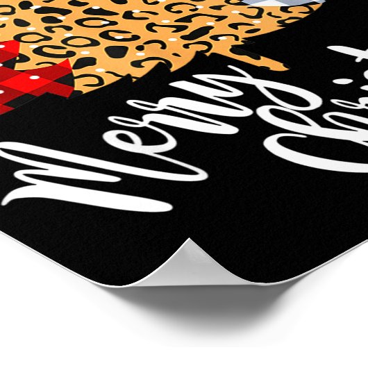 Poster Merry Christmas Tree Buffalo Plaid Red Green Xmas (Coin)