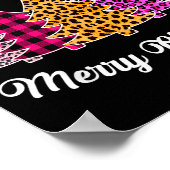 Poster Merry Christmas Trees Leopard Nk Shirt For Women G (Coin)
