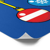Poster Merry Christmas with Hanging Balls (Coin)