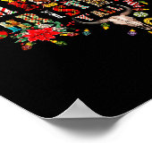 Poster Merry Christmas Y'all Texas Map Santa Hat Mens Wom (Coin)