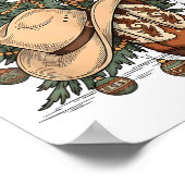 Poster Merry Christmas Y'all Western Cowboy Boots Hat Xma (Coin)