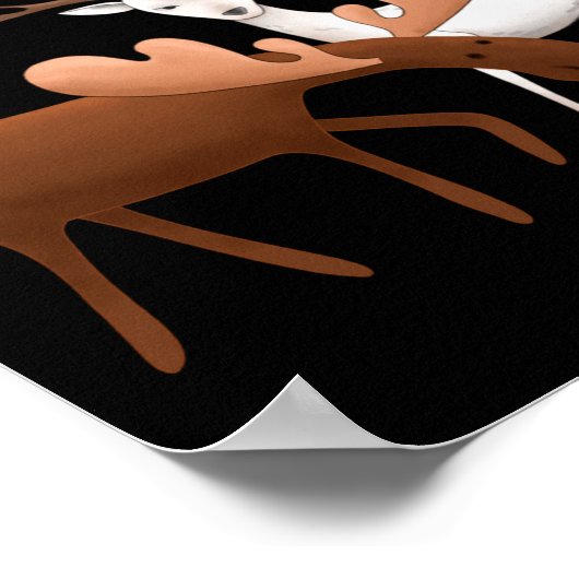 Poster Merry Christmoose Happy New Deer T Shirt (Coin)