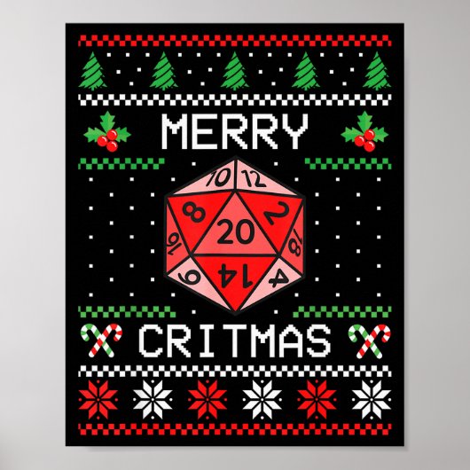 Poster Merry Critmas Christmas Rpg Board Game Role Play U (Devant)