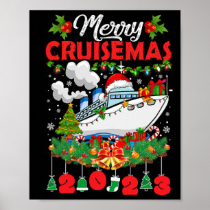 Poster Merry Cruisemas croisière en famille Noël 2023 Amu