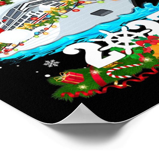 Poster Merry Cruisemas croisière en famille Noël 2023 Amu (Coin)