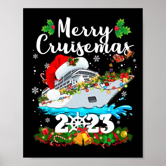 Poster Merry Cruisemas croisière en famille Noël 2023 Amu (Devant)