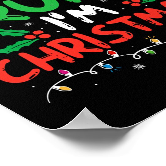 Poster Merry Drunk Je suis Noël Drôle Père Noël Joke Xmas (Coin)