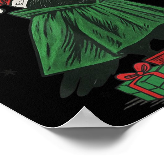 Poster Merry F-caw-f Funny Christmas Black Crow Merry Xma (Coin)