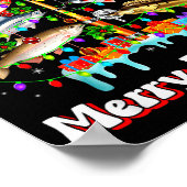 Poster Merry Fishmas Christmas Tree Funny Fish Fishing Fi (Coin)