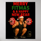 Poster Merry Fitmas Christmas & A Happy New Rear Year (Devant)