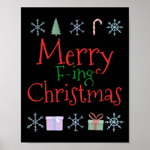 Poster Merry Foring (f) Noël Funny Sarcastic Quo
