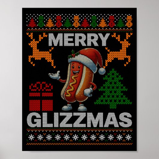 Poster Merry Glizzmas -christmas Glizy Matching Family Ug (Devant)