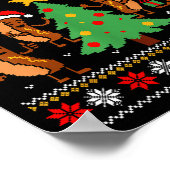 Poster Merry Glizzmas Funny Merry Christmas Hotdogs Xmas  (Coin)