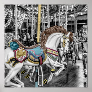 Poster Merry Go Round Carousel