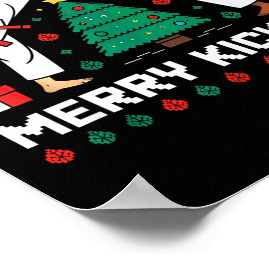 Poster Merry Kickmas Funny Karate Jiu Jitsu Ugly Christma (Coin)