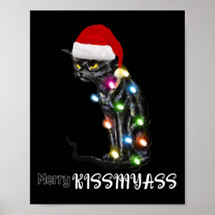 Poster Merry Kissmy Fun Cat Christmas Lights 2